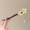 Ancient Style High-End Chinese Sandalwood Tassel Hairpin for Hanfu Costume Updo