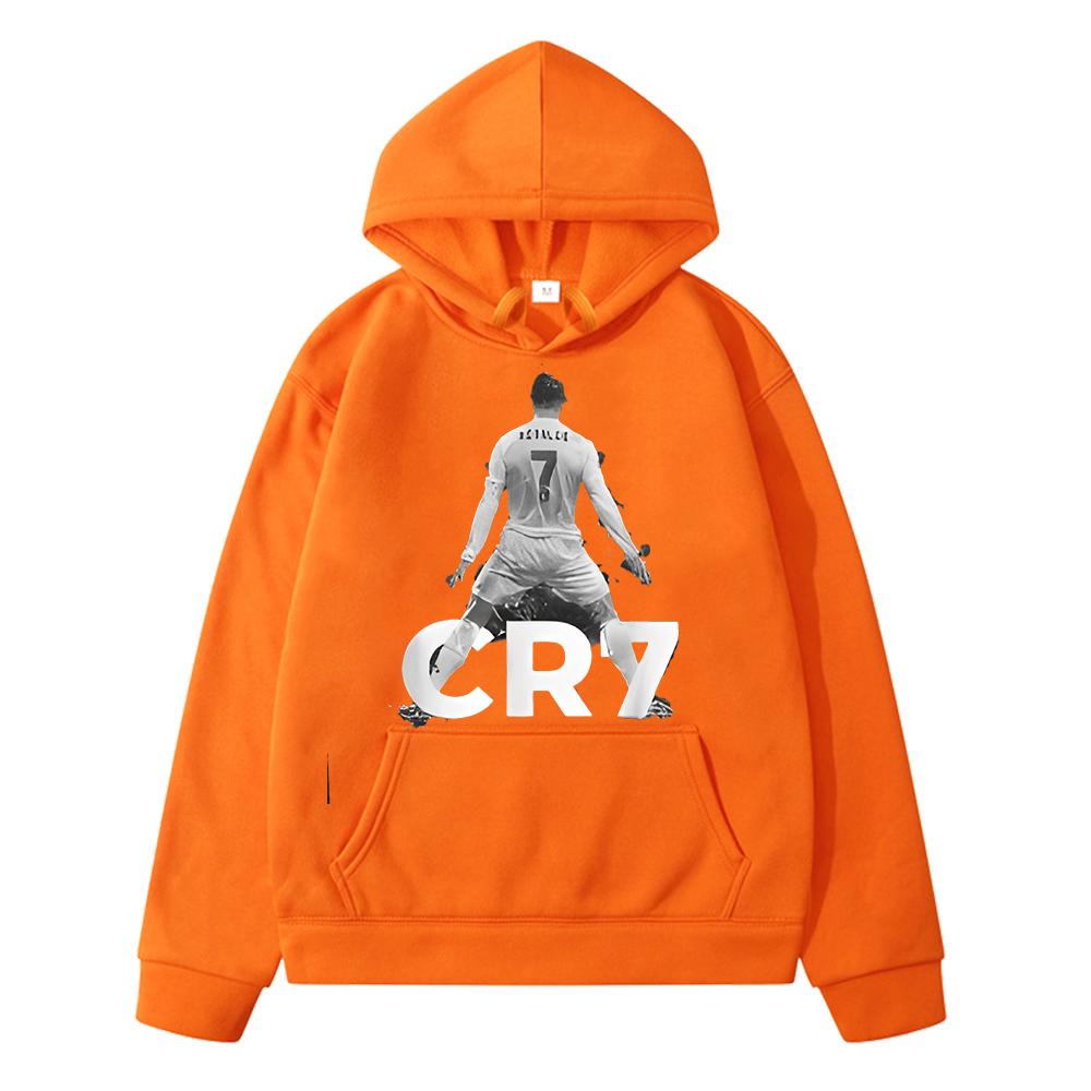 Футбольный фанат CR7 Осенние худи Флисовая толстовка одежда для мальчика y2k sudadera Повседневная худи с аниме Куртка пуловер одежда для девочки