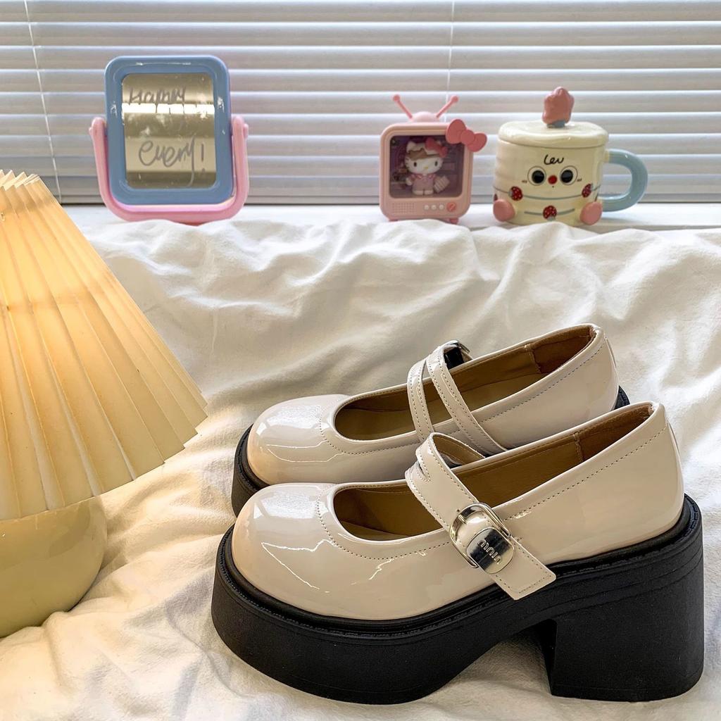Wear-resistant Heightening Fashionable Foreign Style Versatile Mary Jane Shoes Women's Spring 2025 New Non-slip Niche Platform Single Shoes