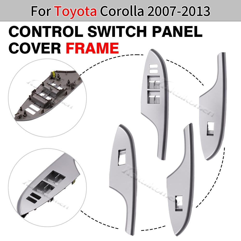 Facelift LHD Front Window Lift Control Switch Bezel Trim Panel Cover Sliver Fit for Toyota Corolla 2009 2010 2011 2012 2013