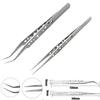 Small Tweezers Stainless Forceps Straight Tip 124-140mm 1pcs
