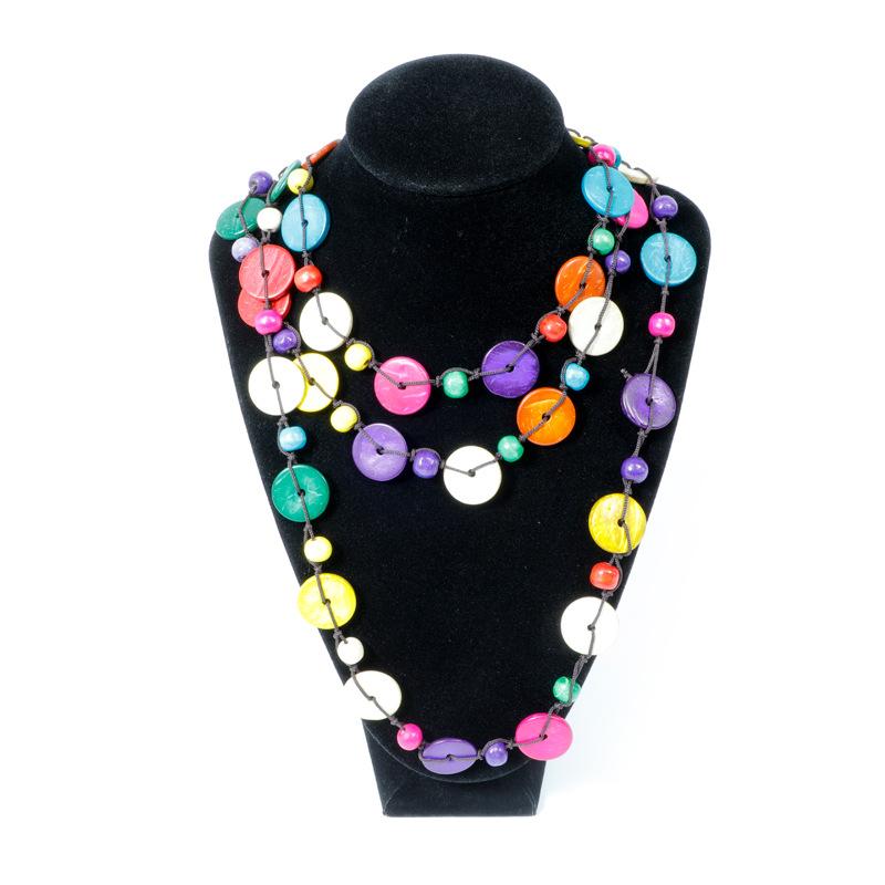 JMXD Богемный Этнический Винтажный Длинный Кулон Ручной Работы в Виде Рыбы Геометрическая Кисточка Деревянная Цепочка для Свитера Унисекс Подарок Модные Украшения