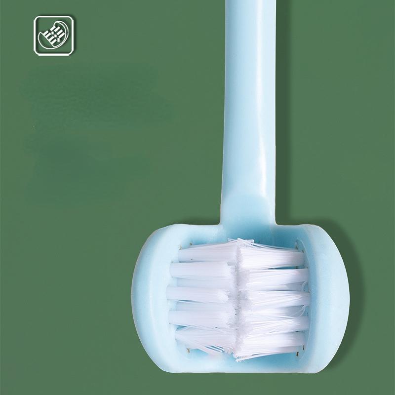 Three Side Soft Toothbrush Baby Oral Health Care with Antiskid Handle Kids 360° Clean Tooth Teeth Clean Brush Dental Care 3-12Y