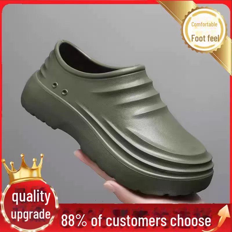 Нескользящая, водонепроницаемая, маслостойкая рабочая обувь EVA для поваров и медсестер: Мягкая, на толстой подошве, дезодорирующая, прочная обувь