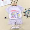 2023 Summer Cotton Children's Short Sleeve T-shirt Set Baby Short Sleeve Shorts Two-piece Set