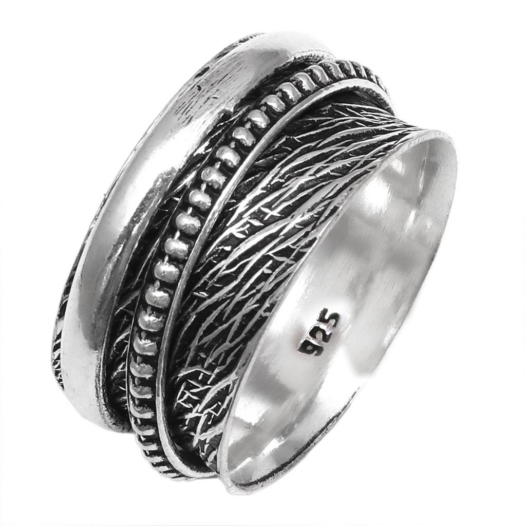 Серебряное кольцо-спиннер для женщин, четыре кольца-спиннера, серебряное ювелирное кольцо "10"