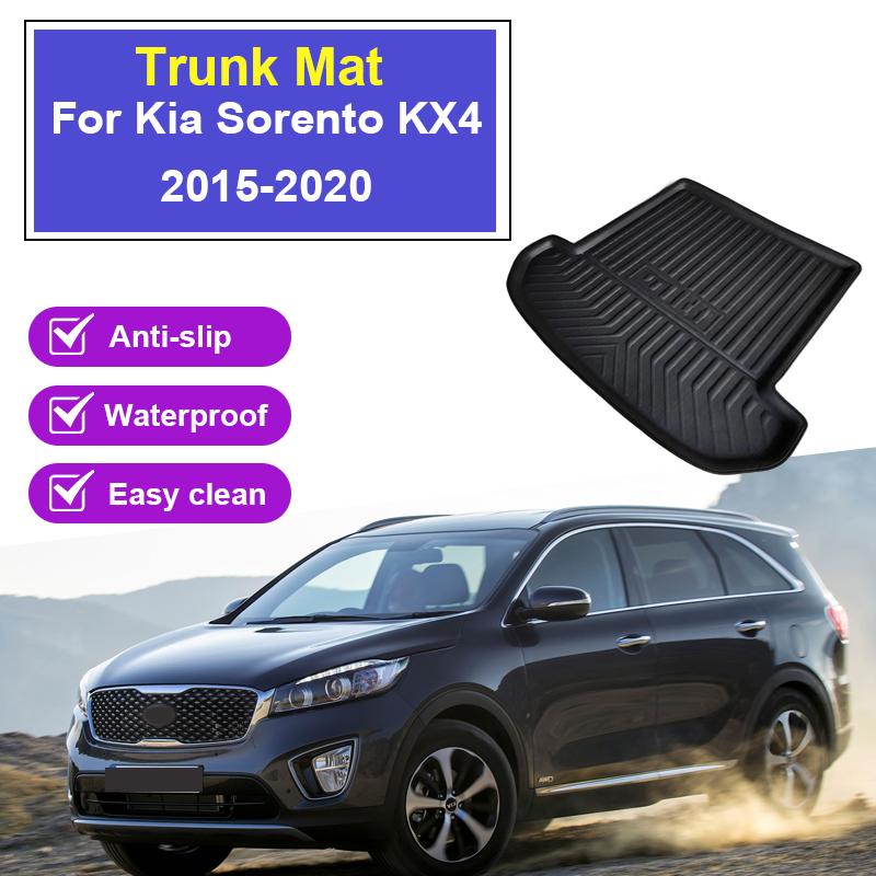 Car Rear Trunk Mat EVA For Kia Sorento KX4 KX-4 UM 2015-2020 Anti-slip Mat Cargo Trunk Boot Tray Floor Rug Part Auto Accessories