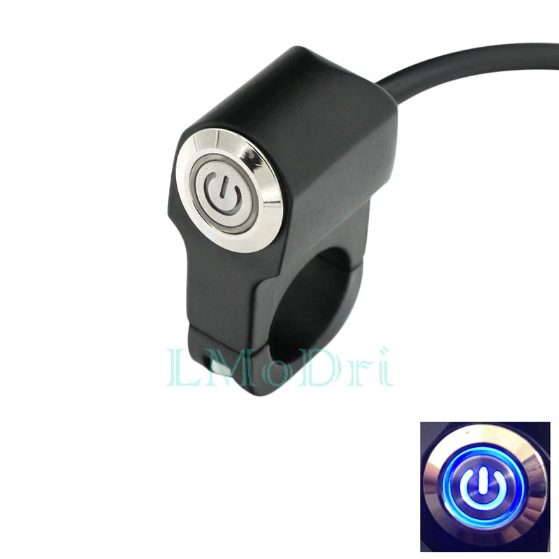 LMoDri мотоциклетные переключатели 7/8 "22 мм, крепление на руль, переключатель фар, аварийный стоп-сигнал, мощность включения-выключения с индикатором