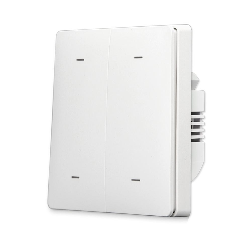 For Tuya Zigbee Smart Wall Switch 1/2/3/4 Gang Without Neutral Mechanical Key New Technology for Alexa Google Home EU Version
