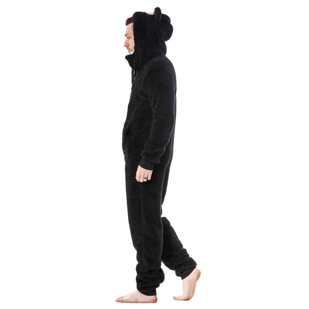 Keanu Mens Gorilla Head Fleece Jumpsuit