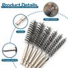 Hex Shank Stainless Steel Bore Brush Drill Bit Cleaning Rust Removal Brush Set Twisted Wire Brushes for Power Drill Cleaning