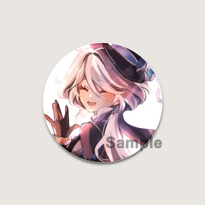 32/44/58mm Anime Genshin Impact Pins Cute Cartoon Furina Badge Handmade Tinplate Brooches Breastpin for Backpack Clothes Gift Accessorys