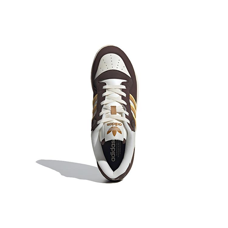 adidas Оригинальные кроссовки Rivalry Low Удобные Простые Амортизирующие Прочные Низкие Кроссовки Унисекс Белый Коричневый IH0499