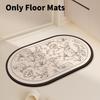 Abstract Shape Diatom Mud Doormat With Quick Drying For Bedroom And Entryway