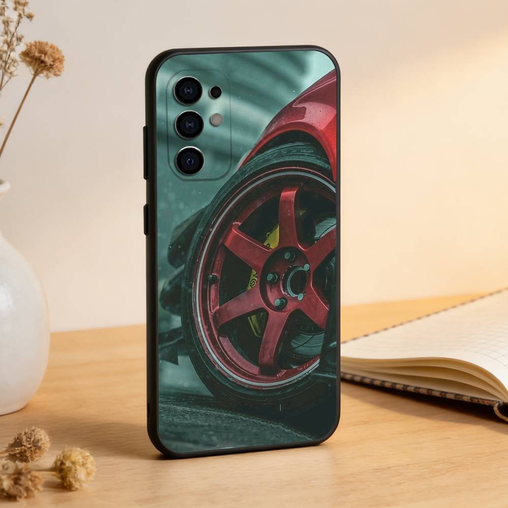 Чехол для телефона с рисунком автомобильного колеса для Samsung S25, S24, S21, S22, S23, S30, Ultra, S20, Plus, Fe, Lite, Note, 10, Черный чехол