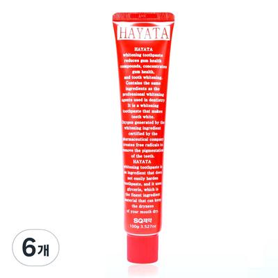 SQ Pharmaceutical Hayata отбеливающая зубная паста, 6 упаковок, 100г