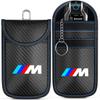 BBIS5 Car Key Case Signal Blocker Bag RFID Shielding Pocket Key Protector Anti-Theft Pouch For BMW E46 E90 E60 F30 F10 E39 E36 E87 E90