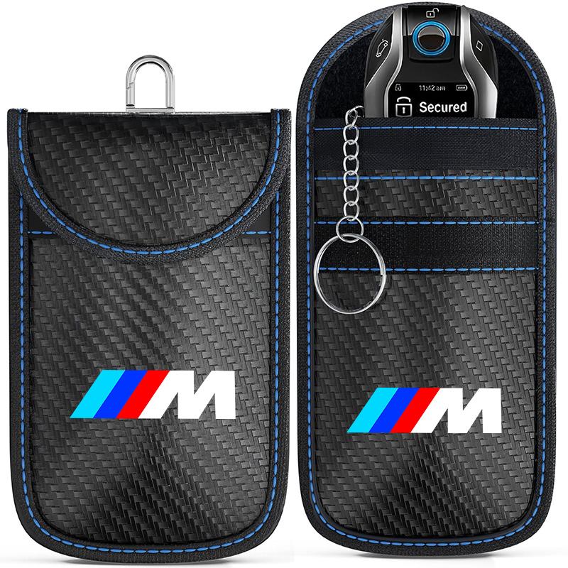 BBIS5 Car Key Case Signal Blocker Bag RFID Shielding Pocket Key Protector Anti-Theft Pouch For BMW E46 E90 E60 F30 F10 E39 E36 E87 E90