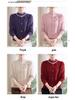 2025 Stylish Winter Fleece Top for Middle-Aged & Elderly Women - Half-High Collar Cozy Sweater with Plus Velvet Base Layer