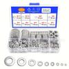 580 Pcs Stainless Steel Flat Washers Assortment Set: Includes 9 Sizes (M2-M12) for Screws, Bolts, and Fender Washers