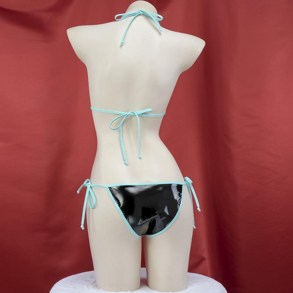 Anime Japanese Summer Beach Party Anime Leather Bikini Set Swimsuit Uniform Outfit Cosplay Costumes Outfits