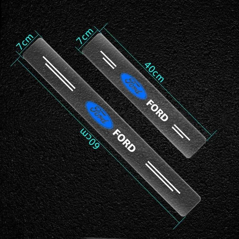 New 2026 Car Sticker 4x Car Transparent Car Door Threshold Sill Protective Film For Ford Focus 2 MK2 3 4 MK3 MK4 ST Mondeo Suit