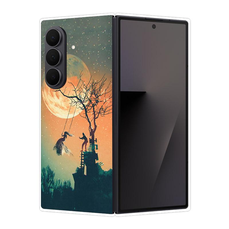 Чехол для Samsung Galaxy Z Fold 7 6 5 4 3 2 Прозрачный чехол для телефона для Samsung Fold7 Fold6 Fold5 Жесткий ПК Пластик Ударопрочный чехол Funda