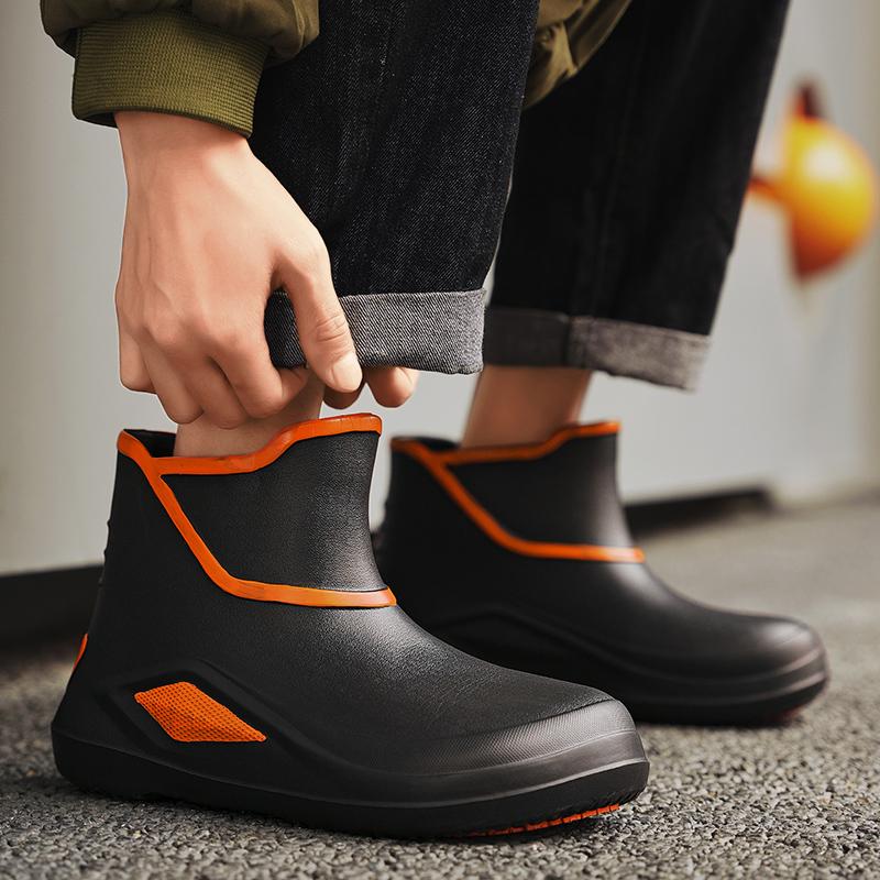 Модные мужские ботильоны для отдыха на природе, высококачественные мужские ботинки для походов, рыбалки, воды, нескользящие рабочие ботинки для поваров, водонепроницаемая обувь для мужчин