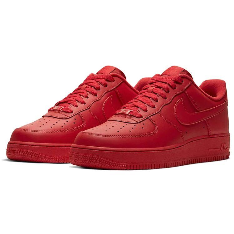 Nike Air Force 1 Low 07 LV8 1 Тройные красные кроссовки унисекс Университетский красный CW6999-600
