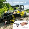 Electric Winch ATV UTV 3500 lb Synthetic Rope Waterproof Wired Control