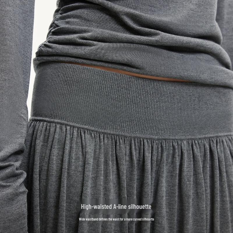 VEROMODA 2025 Summer Drapey Lyocell A-line Skirt
