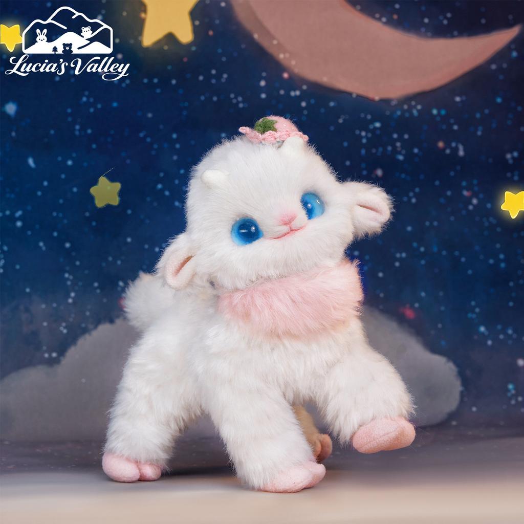 Cute Lamb Handmade Plush Doll,High-end Doll for Girls, Home Decor Ornament, Birthday Gift,Rotatable Skeleton,Imitation Wool Yarn