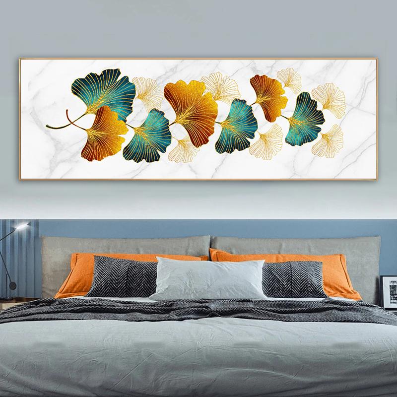 Картина с листьями гинкго, печать на холсте, плакаты на скандинавскую тему, настенные художественные фотографии для гостиной, современное абстрактное украшение для дома без рамки