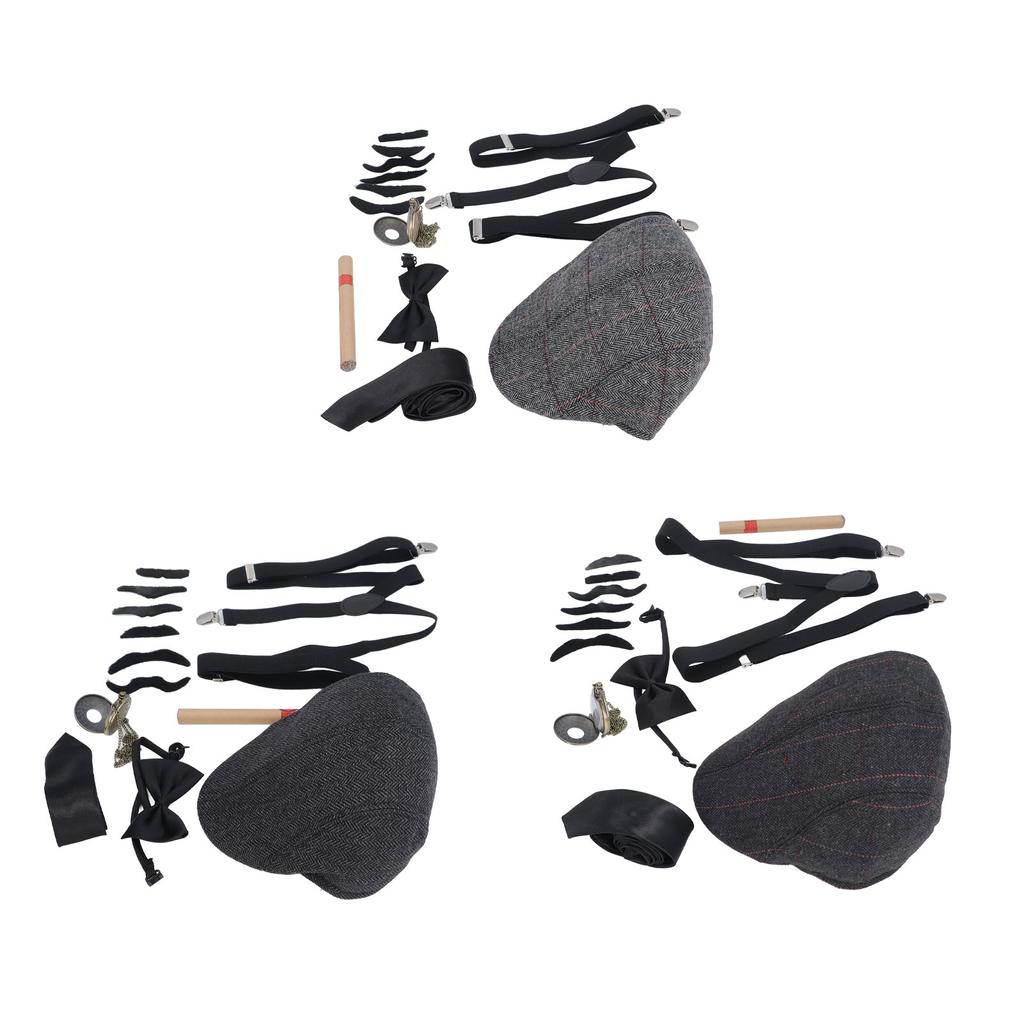 Детский костюм старика для косплея, регулируемый ремешок, самоклеящиеся бороды, аксессуары для костюма дедушки для P