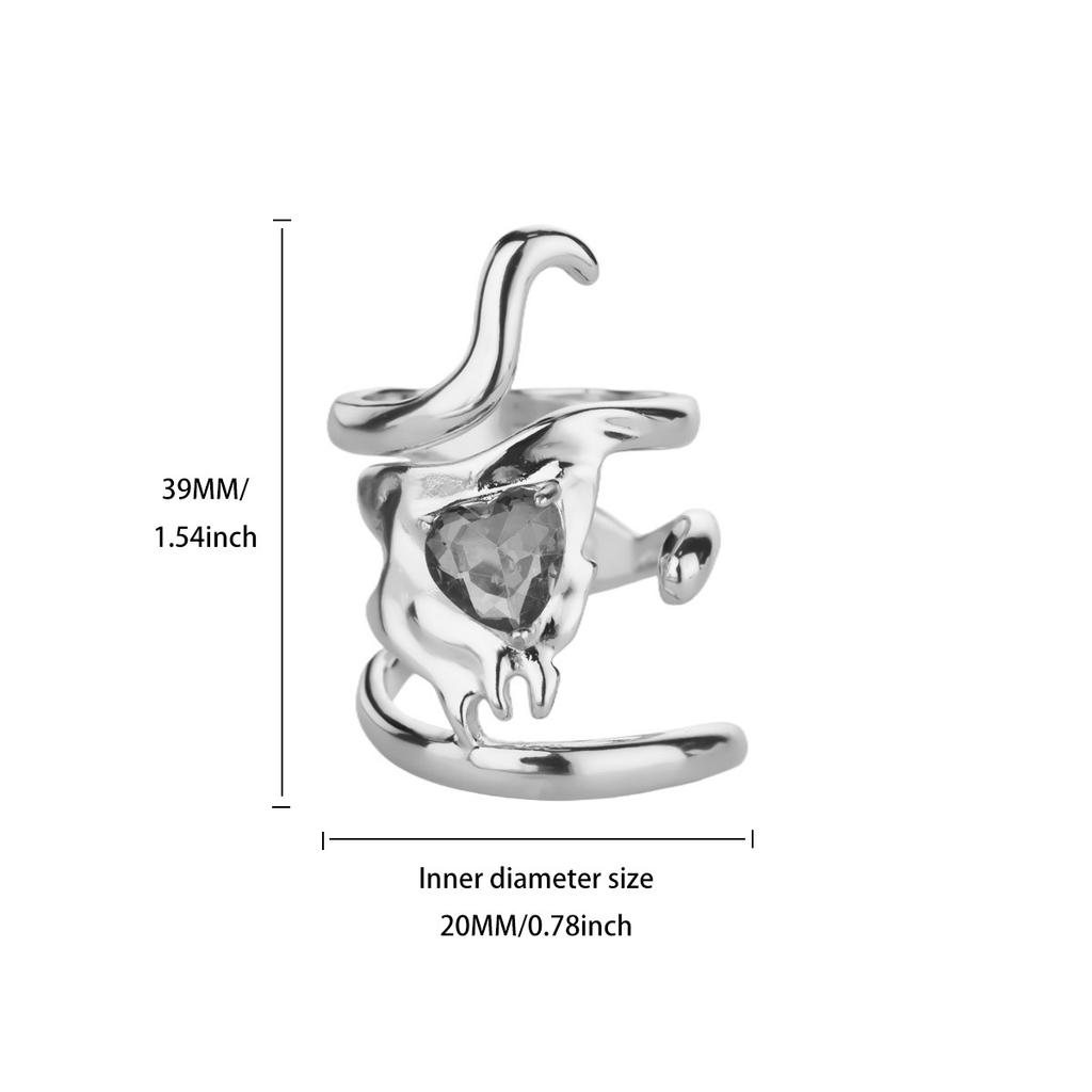 Hot-selling Zir*****pen Ring Women's Fashion Simple Wind Moon Butterfly Diamond Ring Jewelry