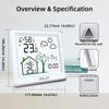 Baldr 4.9" Smart Digital Thermometer Hygrometer Weather Station Alarm Clock Comfort Tips Frosting Point Wireless Forecast Sensor