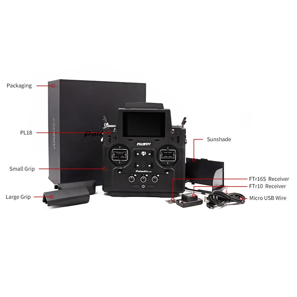 Flysky Paladin PL18 2.4G 18CH Radio Transmitter with FS FTr10 FTr16S Receiver HVGA 3.5 Inch TFT Touching Screen for RC
