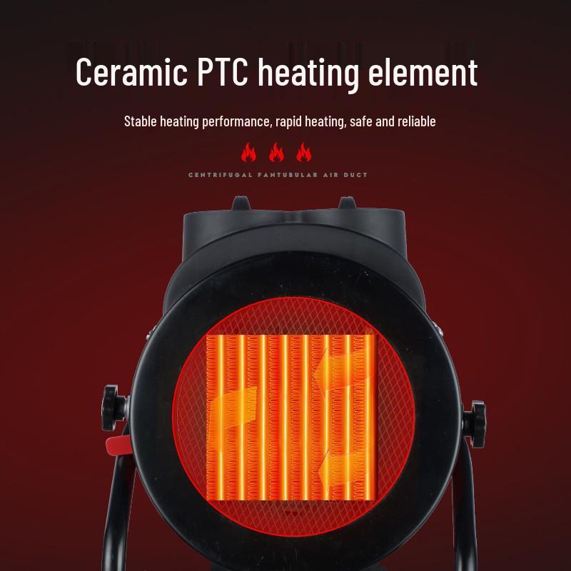 Компактный двухрежимный тепловентилятор высокой мощности Yangzi: Быстронагревающийся настольный электрический обогреватель с холодным/теплым воздухом