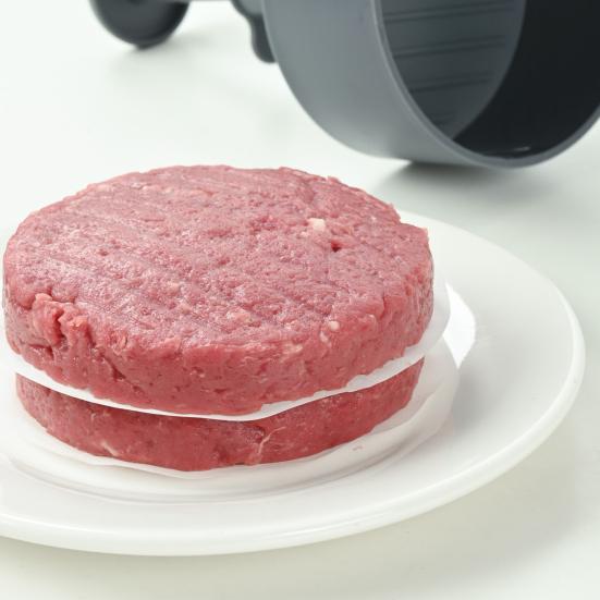 Круглый пресс для мяса для гамбургеров с силиконовой бумагой, простой в использовании ручной кухонный инструмент для идеальной формы