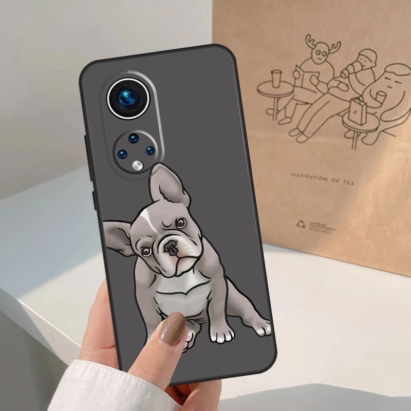 Французский бульдог Собака Для Huawei P20 P30 P40 P60 Pro P Smart Nova 9 5T Honor 70 90 50 Magic5 Lite X7a X9a X8a Чехол