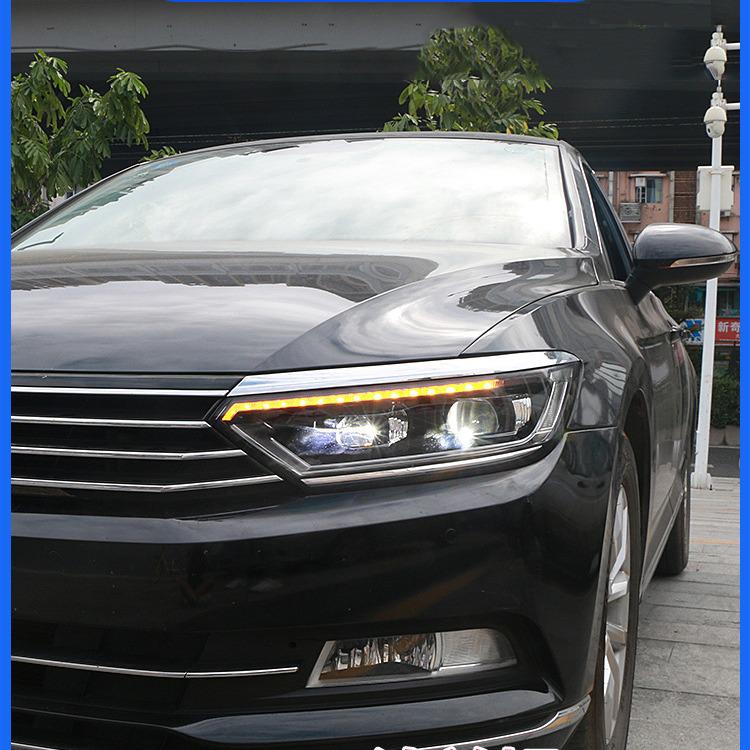 Compatible Dual-Beam Headlight Assembly with LED Daytime Running Lights & Streamer Turn Signal for Magotan B8 Variant (2017-2019)