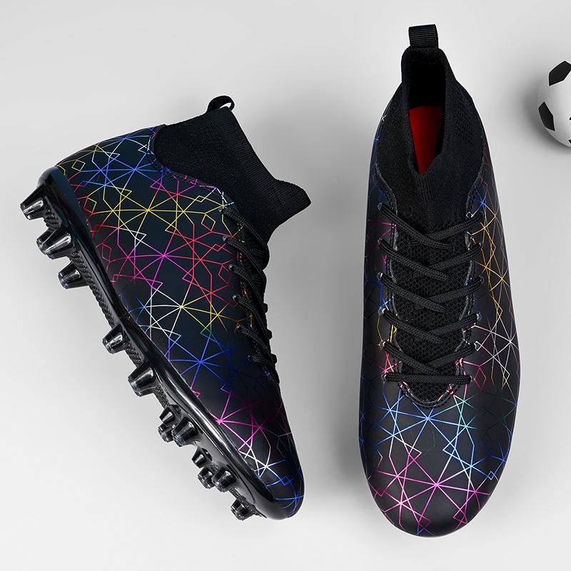 Мужские футбольные бутсы Нескользящие AG/TF футбольные шипы Ботильоны Унисекс Большой размер Сверхлегкие футбольные бутсы Кроссовки для мальчиков