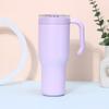 40oz Stainless Steel Travel Mug With Handle Straw Vacuum Insulated Car Cup Office Outdoor Camping