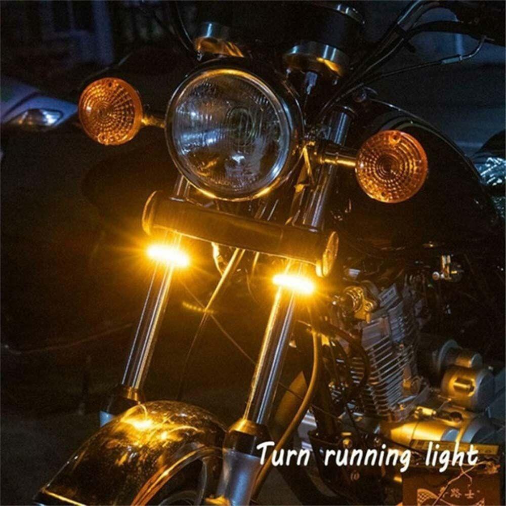 Ring Fork Strip Lamp Motorcycle Turn Signal Light LED Daytime Running Lamp Motor Flasher Light