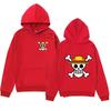 Mens Oversized Hoodie With Anime One Piece Print Casual Streetwear Loose Fit Cotton Sweatshirt Winter