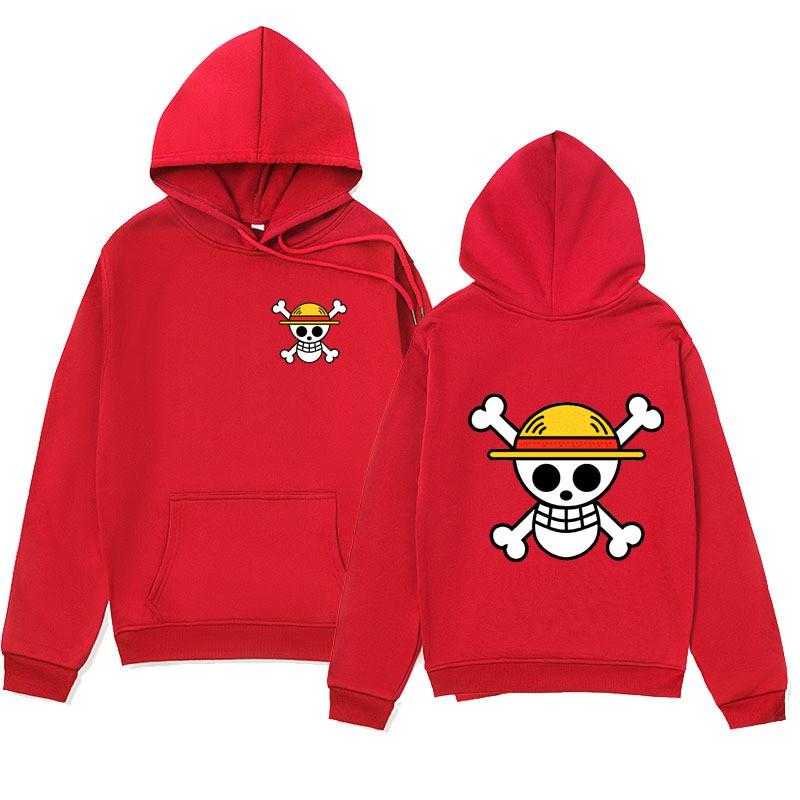 Mens Oversized Hoodie With Anime One Piece Print Casual Streetwear Loose Fit Cotton Sweatshirt Winter