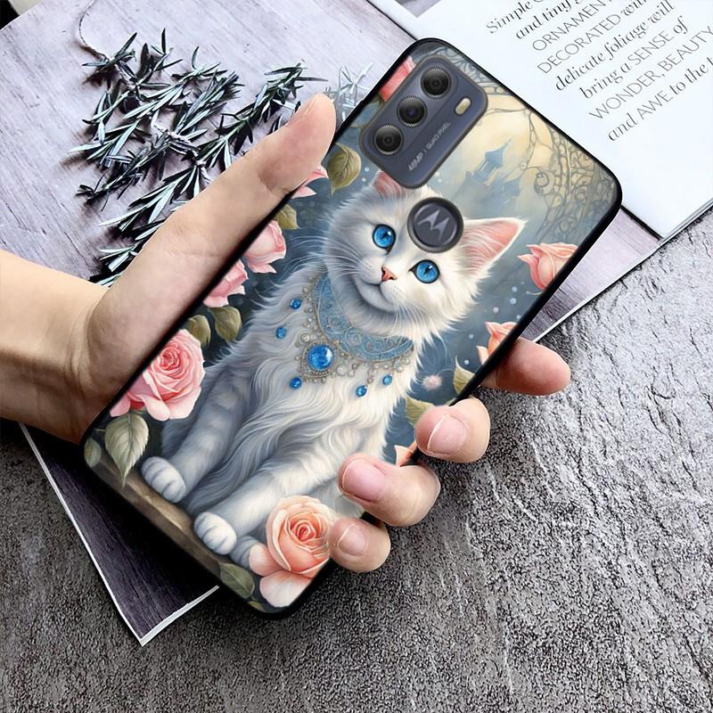 Чехол для телефона Cat Art для Moto Edge 50 40 Pro Edge 40 30 Ultra Neo Fusion G Power G Stylus G Play E32 E20 E40