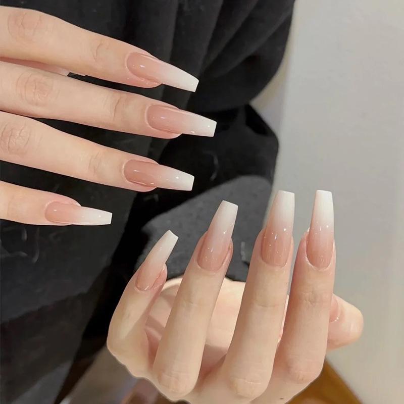 Съемные наклейки для нейл-арта в европейском и американском стиле - Простые, носибельные накладные ногти