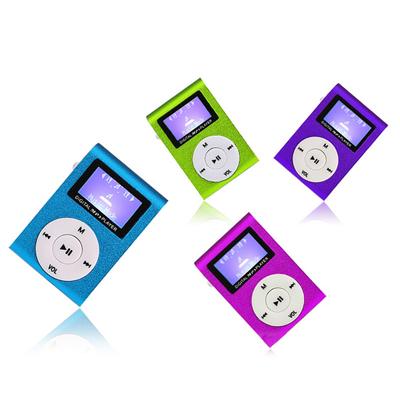 Мини-MP3-плеер с ЖК-экраном Поддержка TF-карты Металлический зажим USB Спортивный музыкальный Walkman для бега