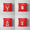 Рождественский чехол для подушки Санта-Клаус с рисунком снежинки, украшение для дивана, наволочка, новогодняя наволочка